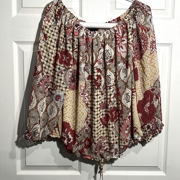 Tommy Hilfiger Women's Boho Floral Off-Shoulder Peasant Blouse. Size 2x. - Picture 1 of 8